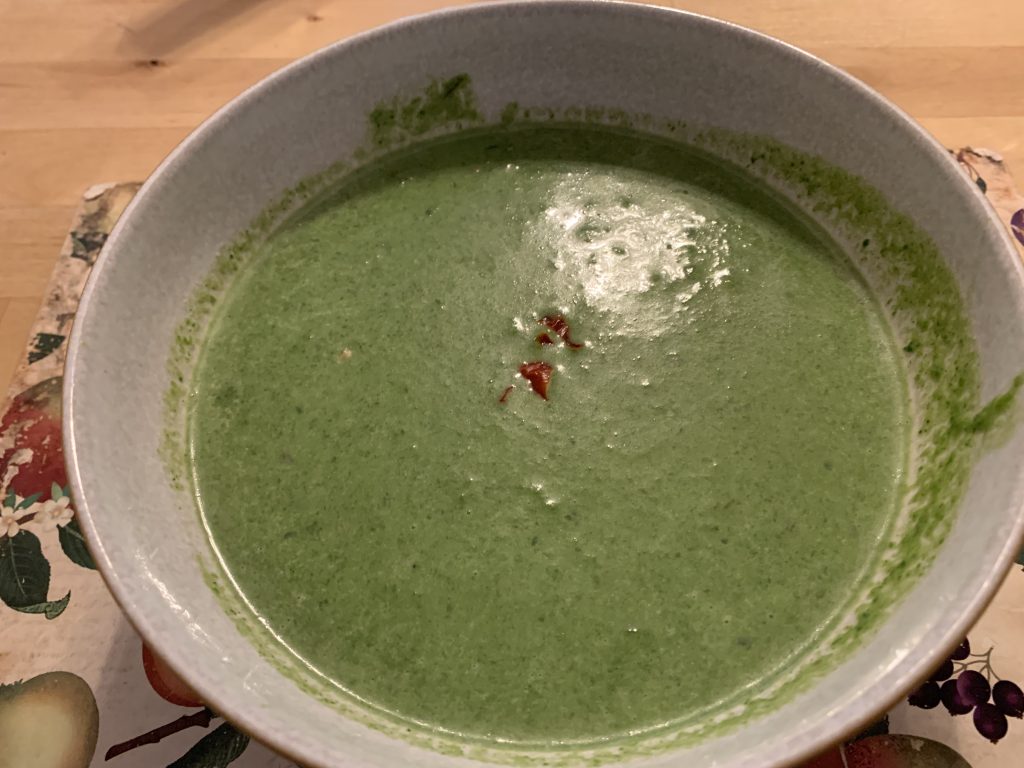 Green soup.